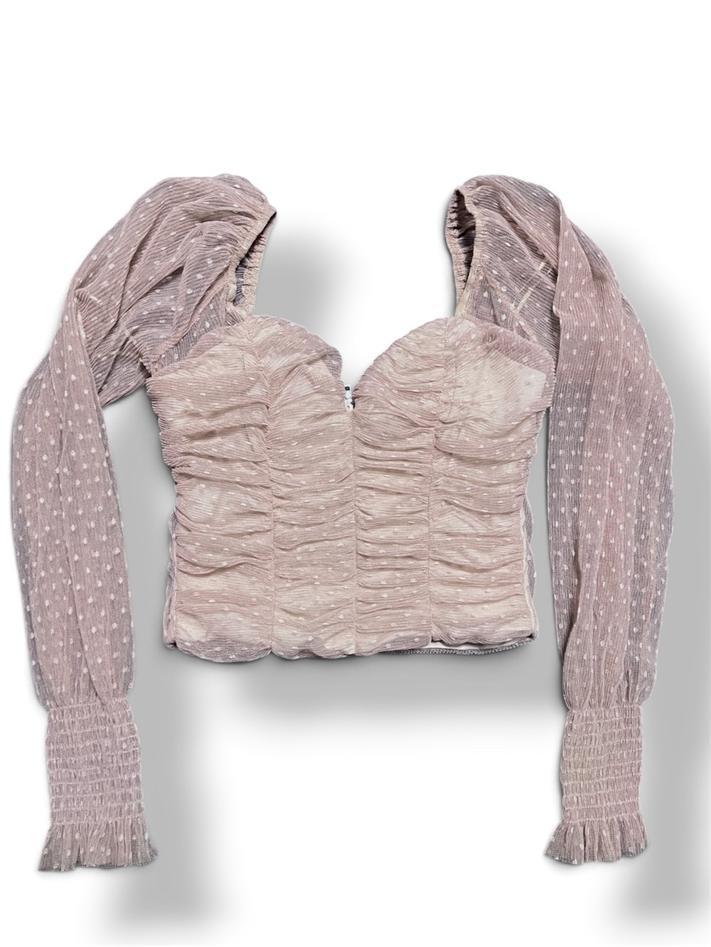 Women’s Nude Ruched Sweetheart Corset Top